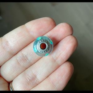 Pandora Blue Polka Dots Murano Glass Charm